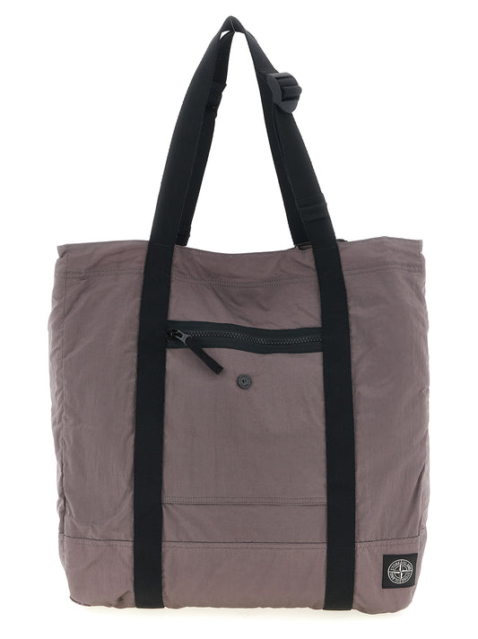 Stone Island Purple Polyamide Tote Bag
