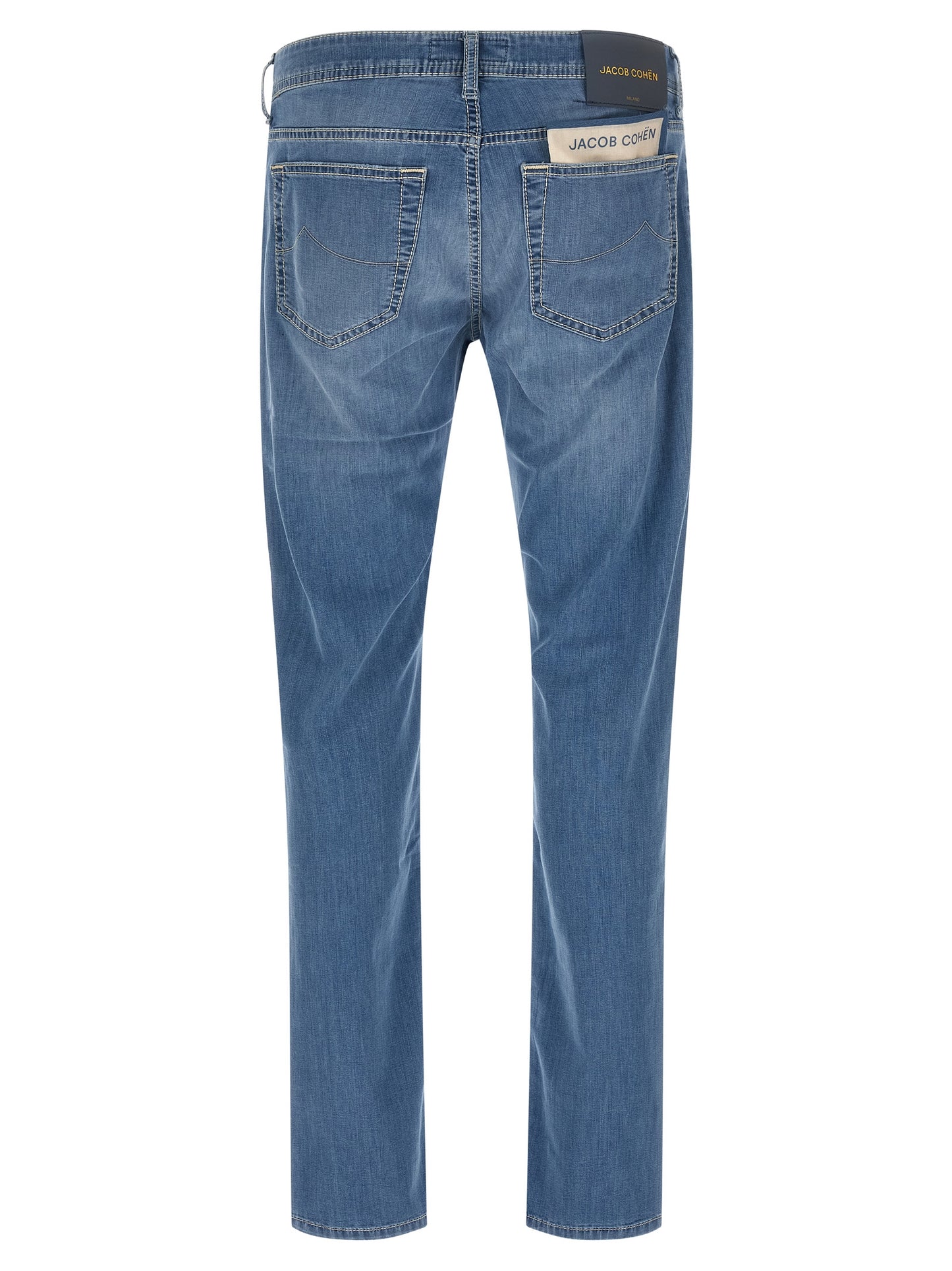 Jacob Cohen Blue Cotton Straight-Leg Jeans