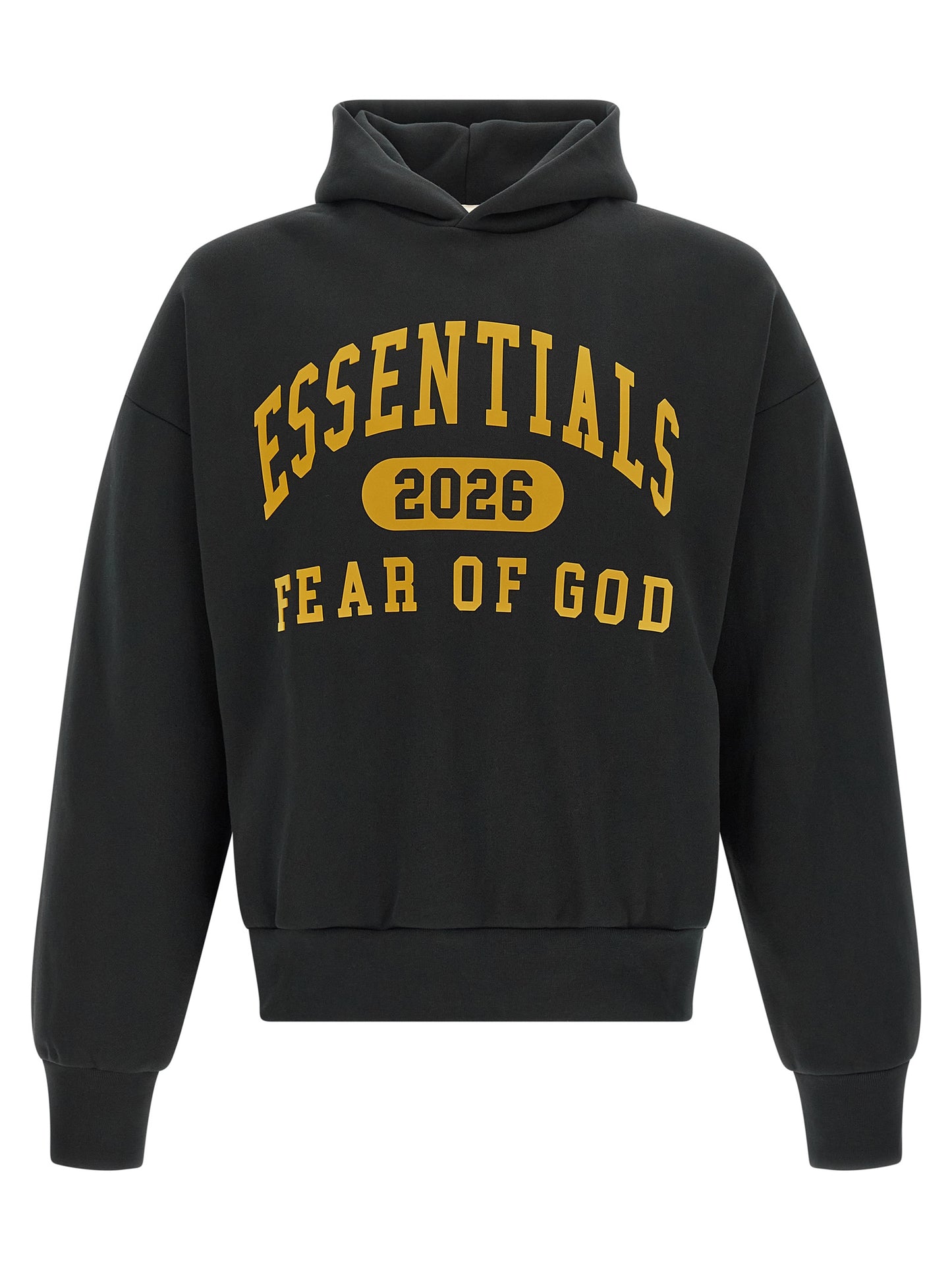 FEAR OF GOD ESSENTIAL Black Cotton Sweatshirt