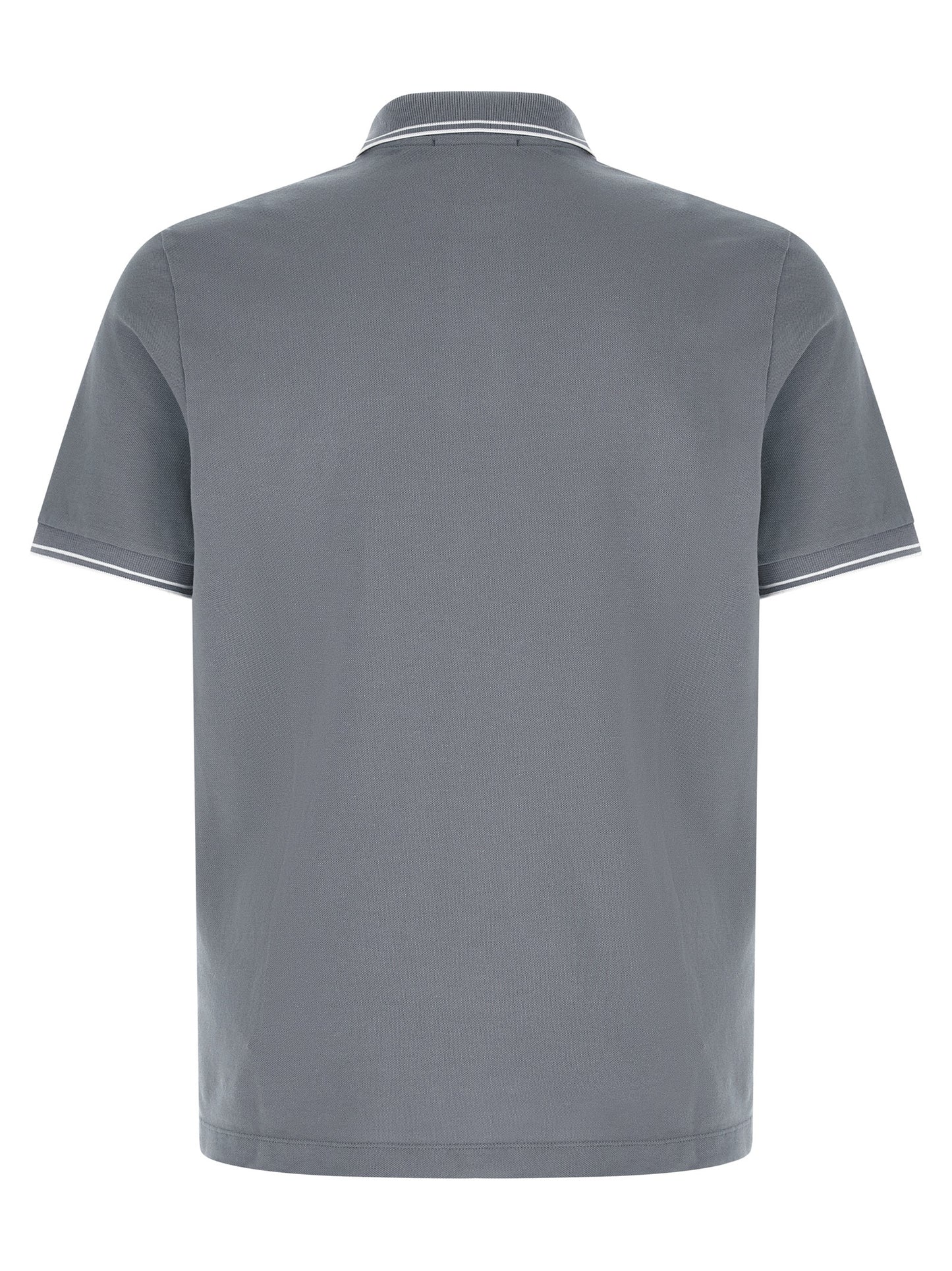 Stone Island Blue Cotton Polo Shirt