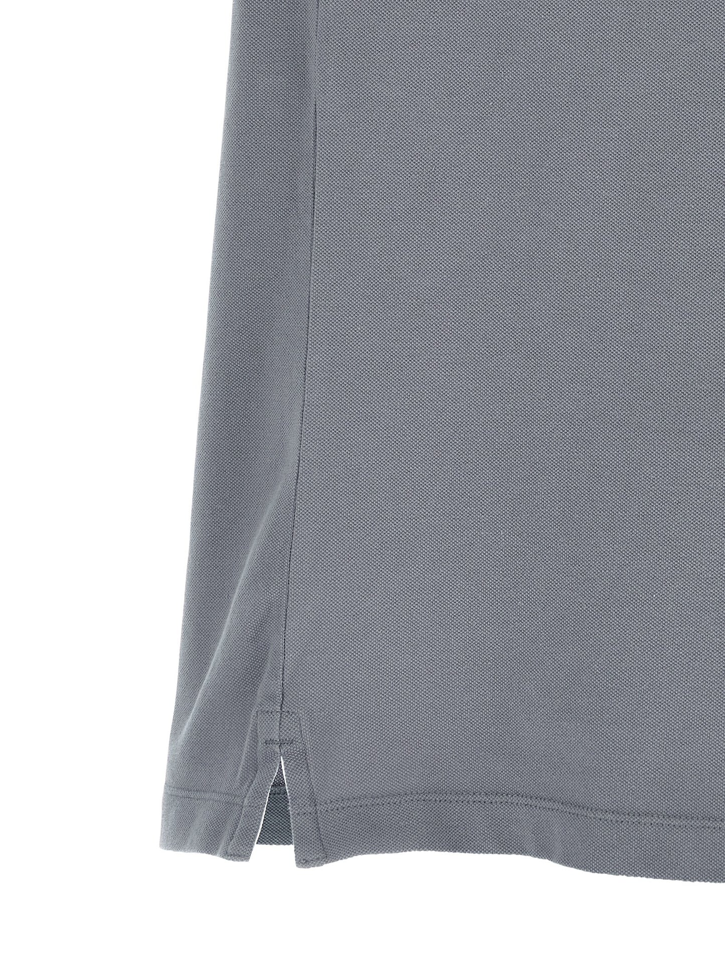 Stone Island Blue Cotton Polo Shirt