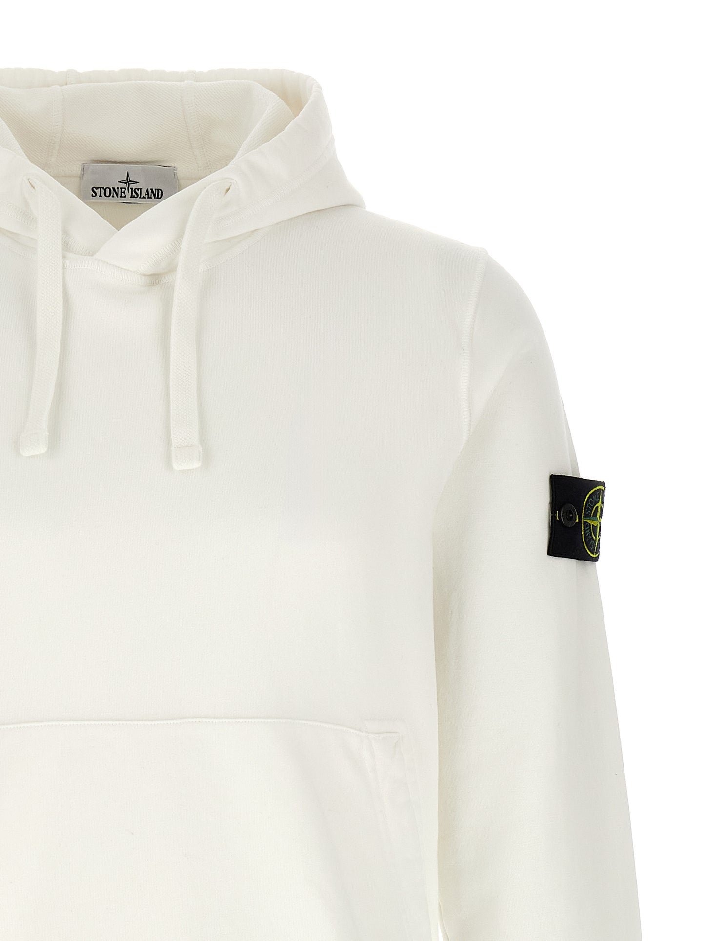 Stone Island White Cotton Sweatshirt