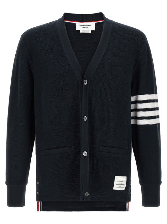 Thom Browne Blue Cotton Cardigan