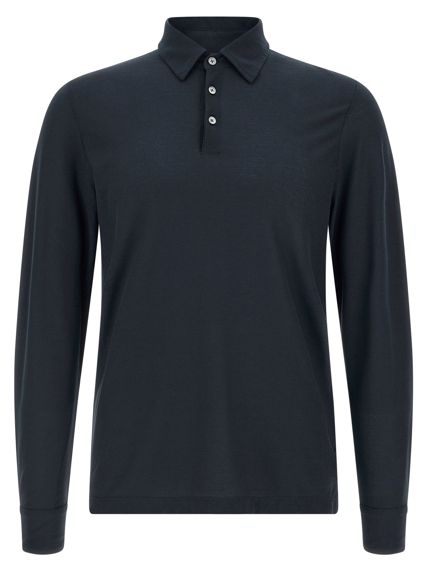 ZANONE Blue Cotton Polo Shirt
