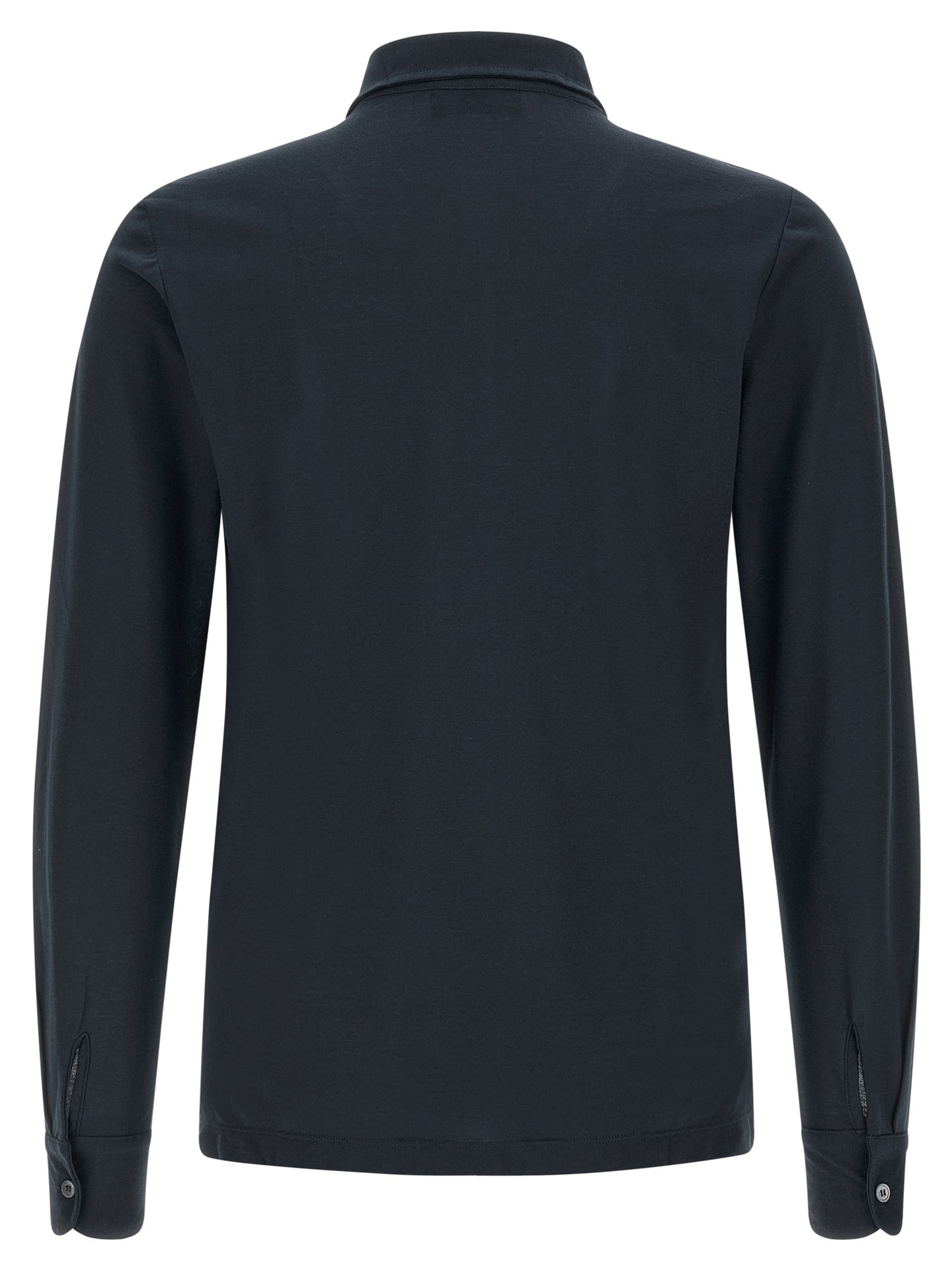 ZANONE Blue Cotton Polo Shirt