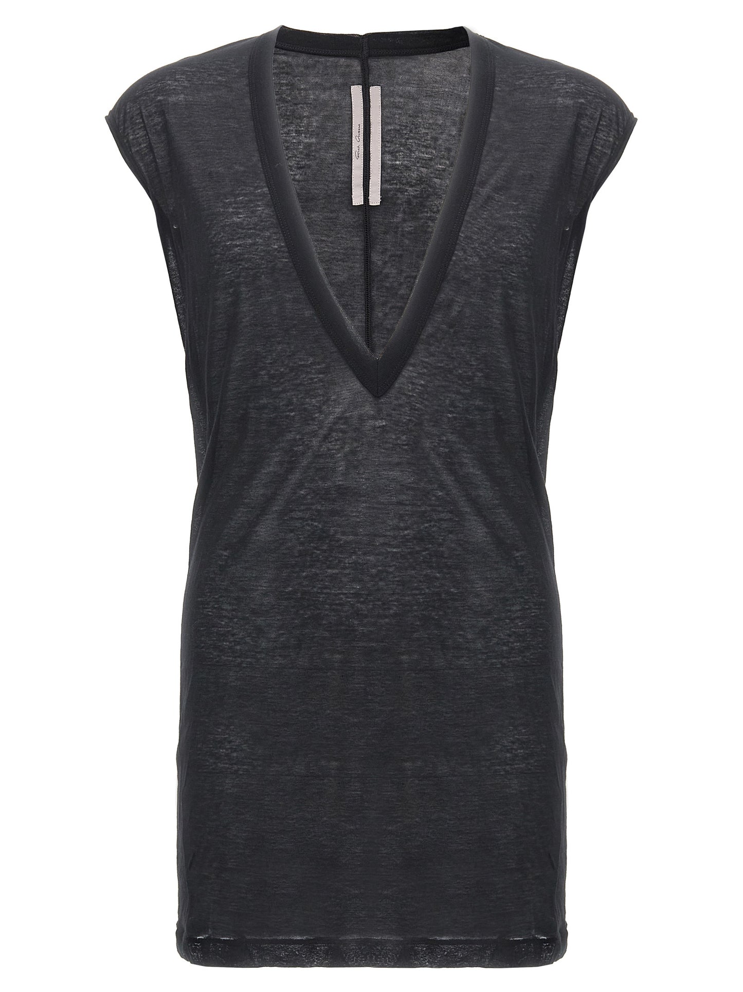 Rick Owens Black Cotton T-Shirt