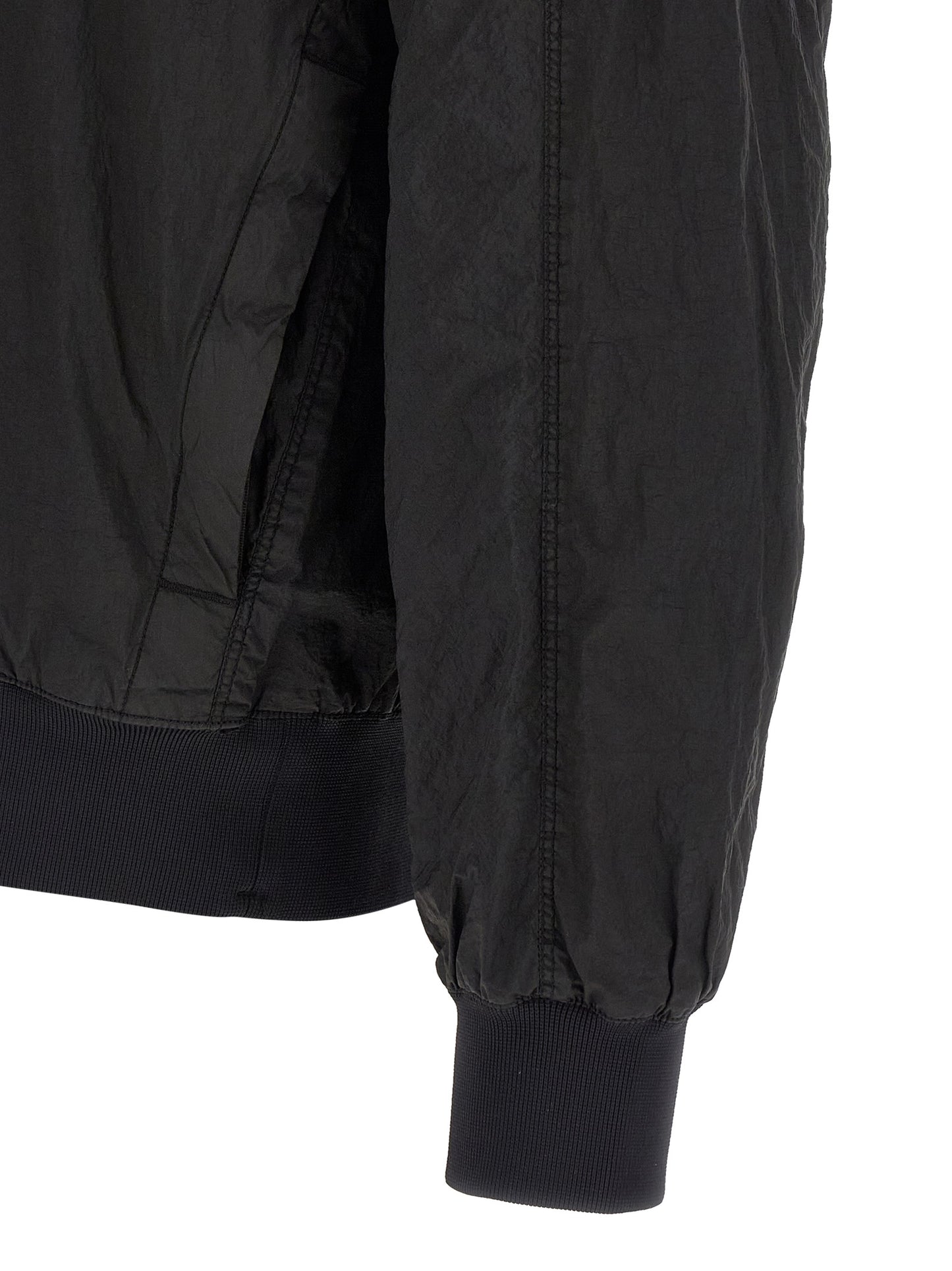 Stone Island Black Polyamide Bomber