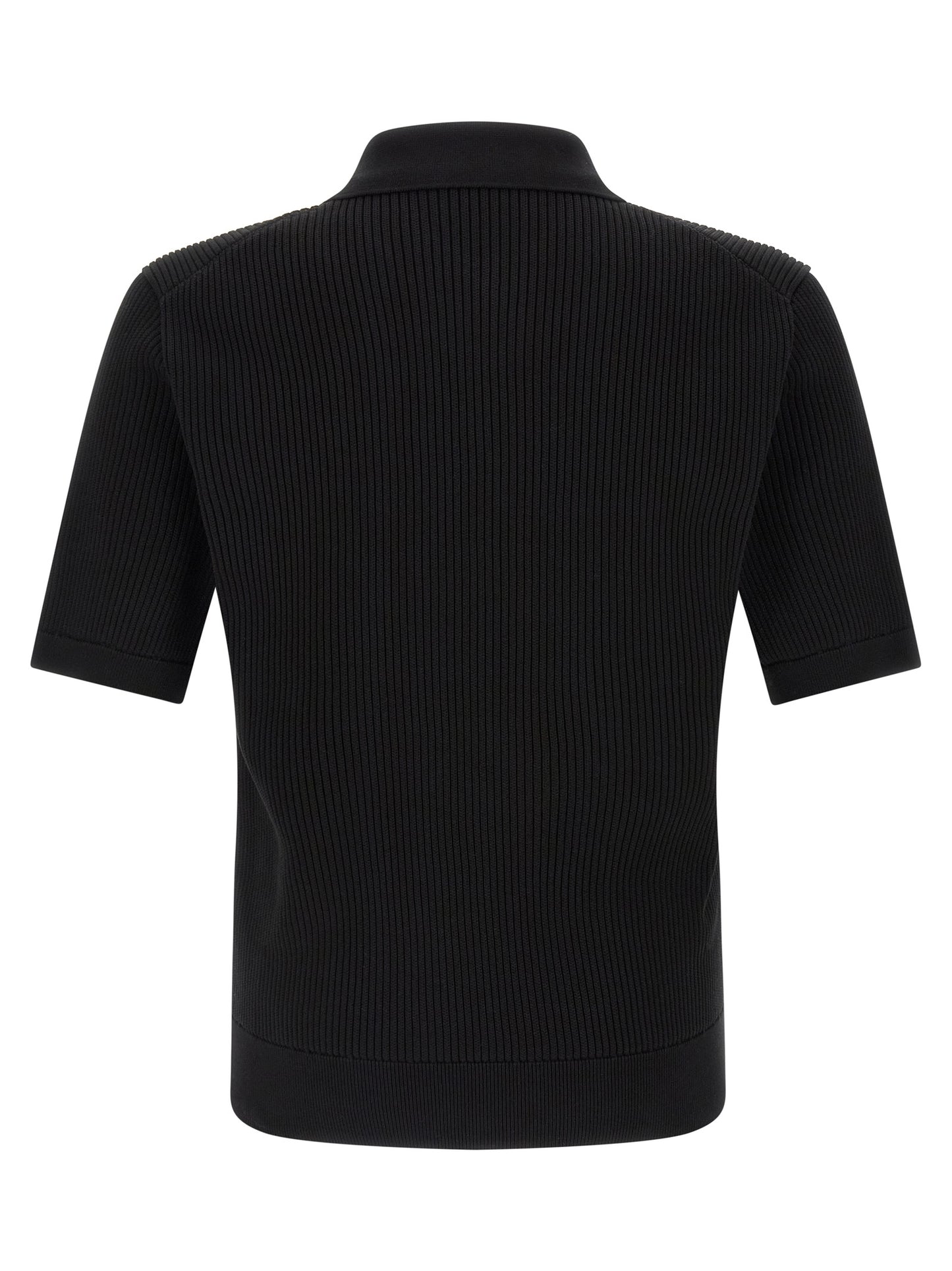 Dolce & Gabbana Black Cotton Polo Shirt