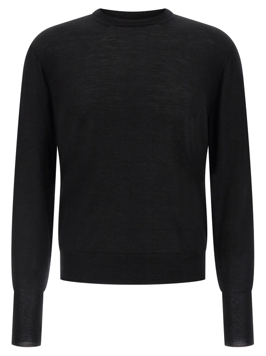 MA'RY'YA Black Virgin Wool Cardigan