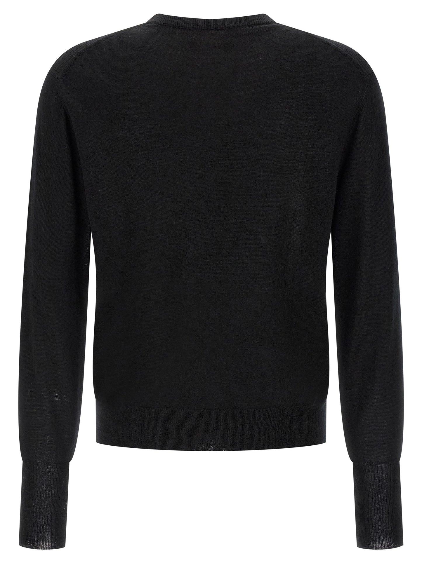 MA'RY'YA Black Virgin Wool Cardigan