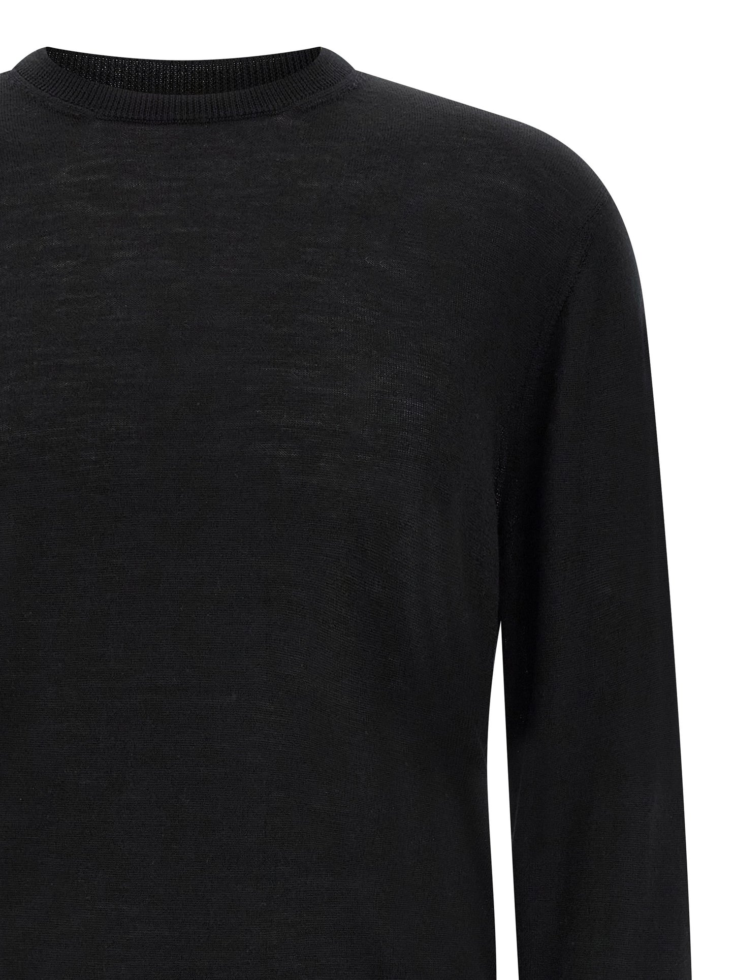 MA'RY'YA Black Virgin Wool Cardigan