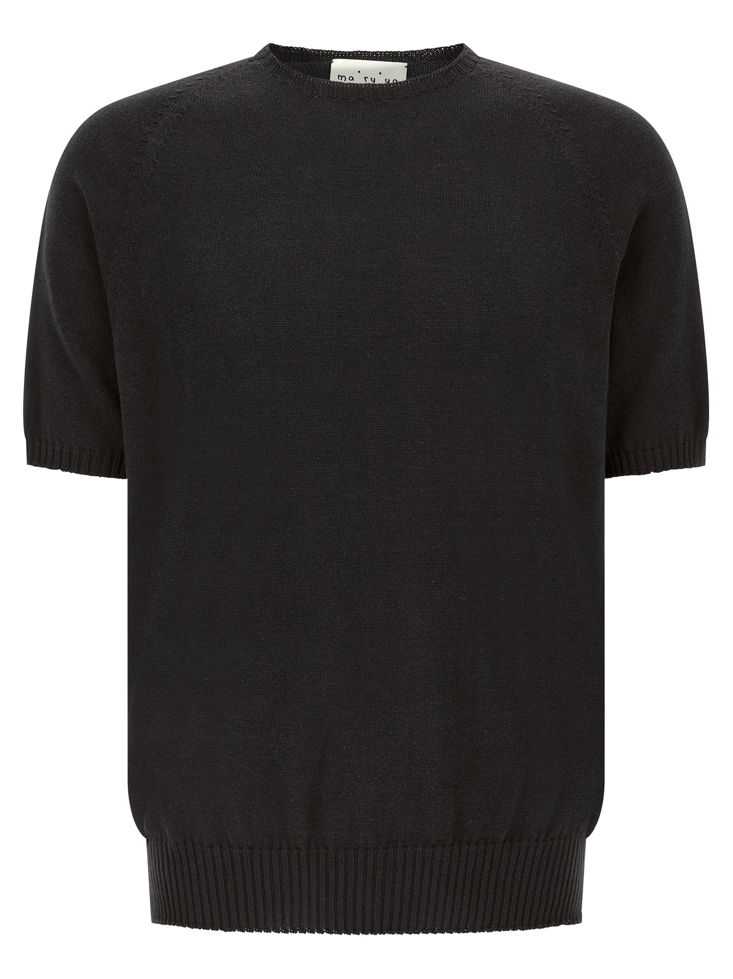 MA'RY'YA Black Cotton Cardigan