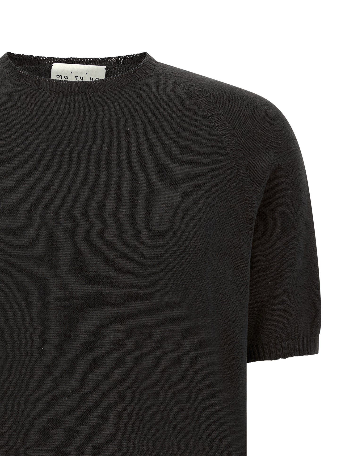 MA'RY'YA Black Cotton Cardigan