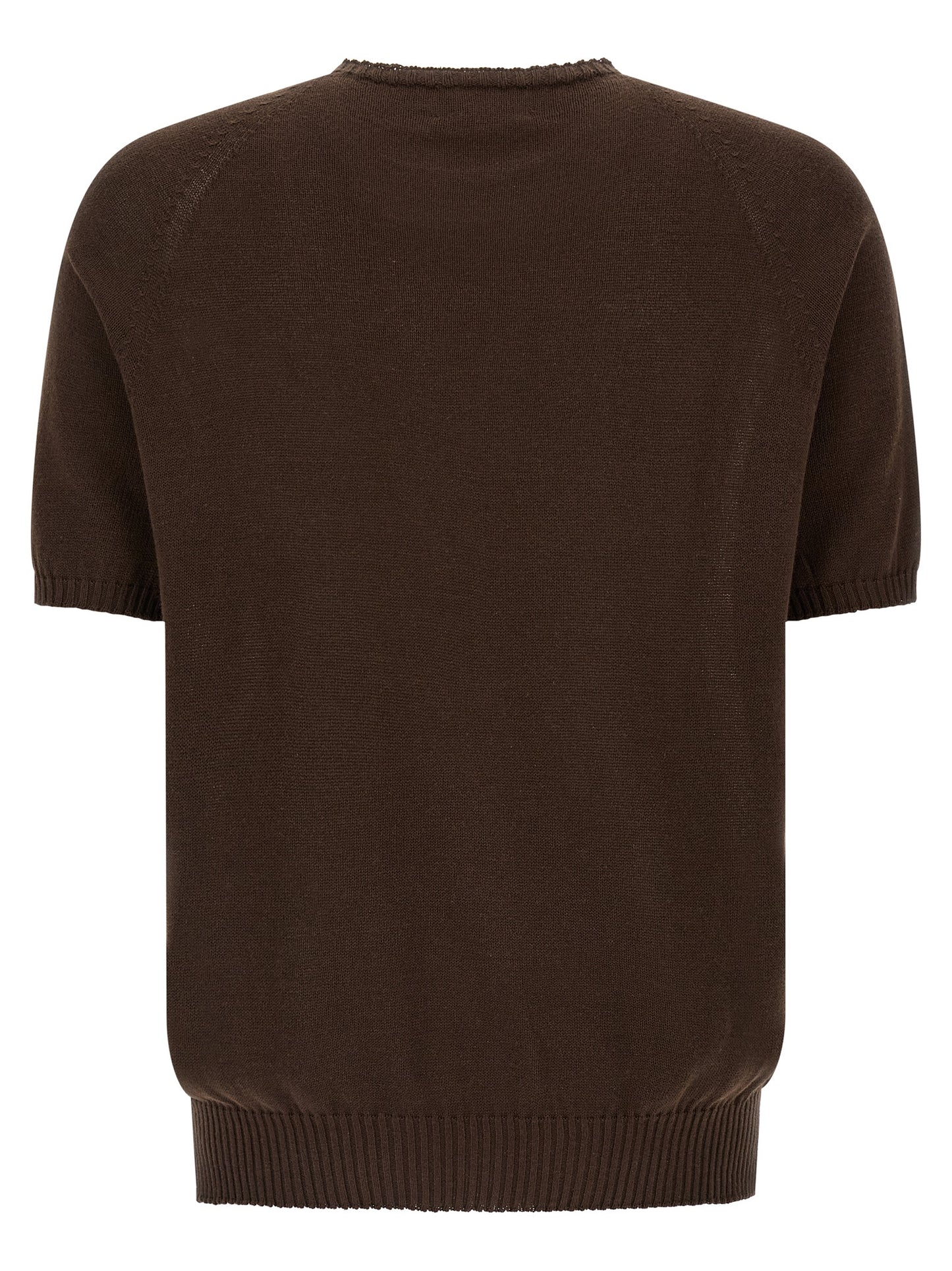 MA'RY'YA Brown Cotton Cardigan