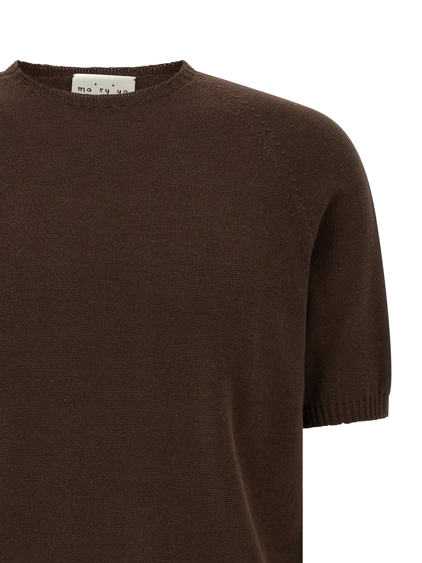 MA'RY'YA Brown Cotton Cardigan