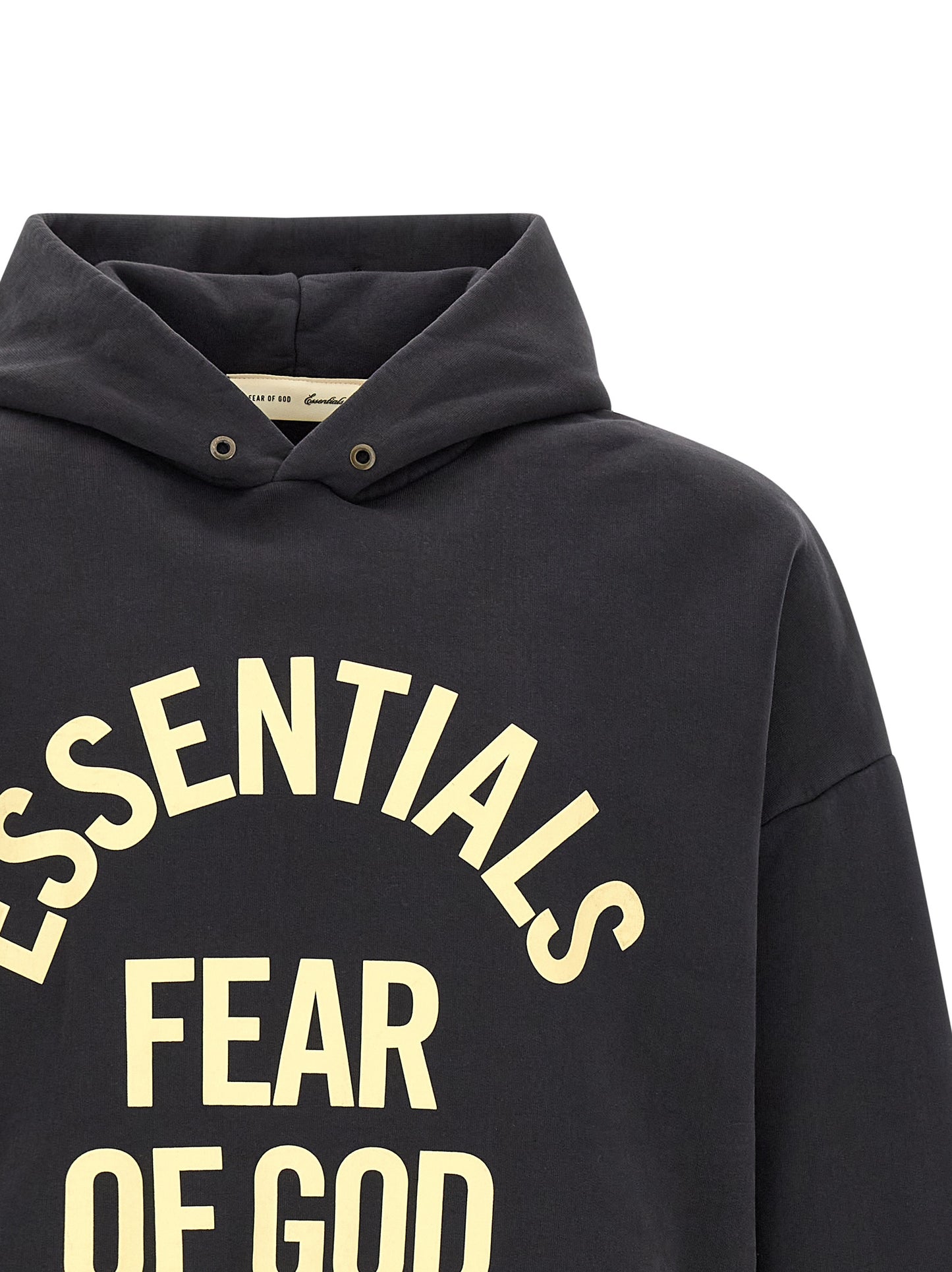 FEAR OF GOD ESSENTIAL Black Cotton Sweatshirt