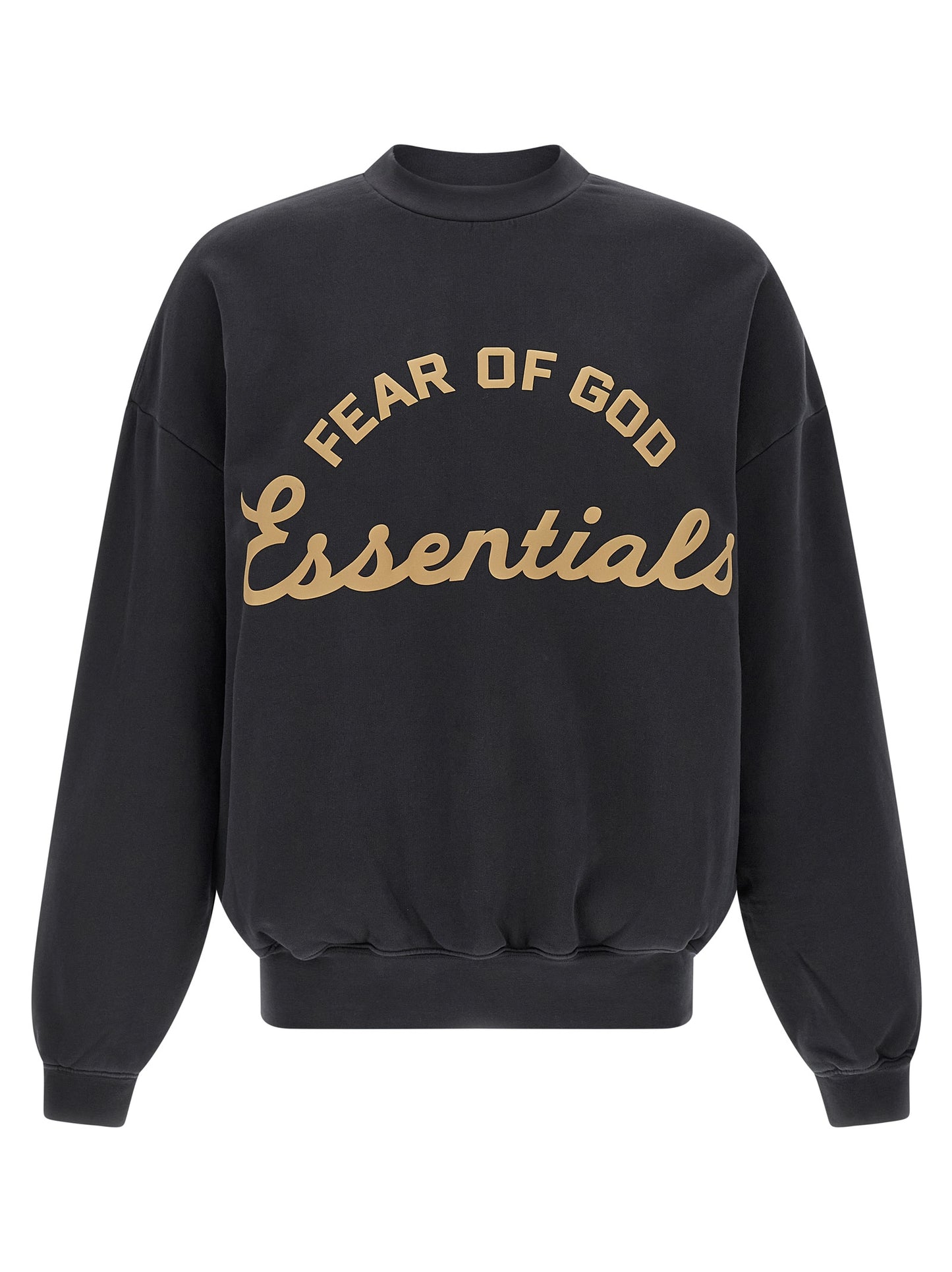 FEAR OF GOD ESSENTIAL Black Cotton Sweatshirt