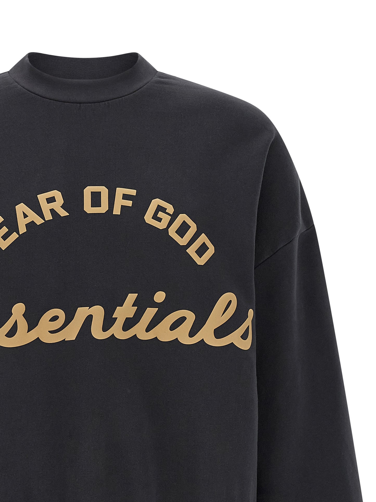 FEAR OF GOD ESSENTIAL Black Cotton Sweatshirt