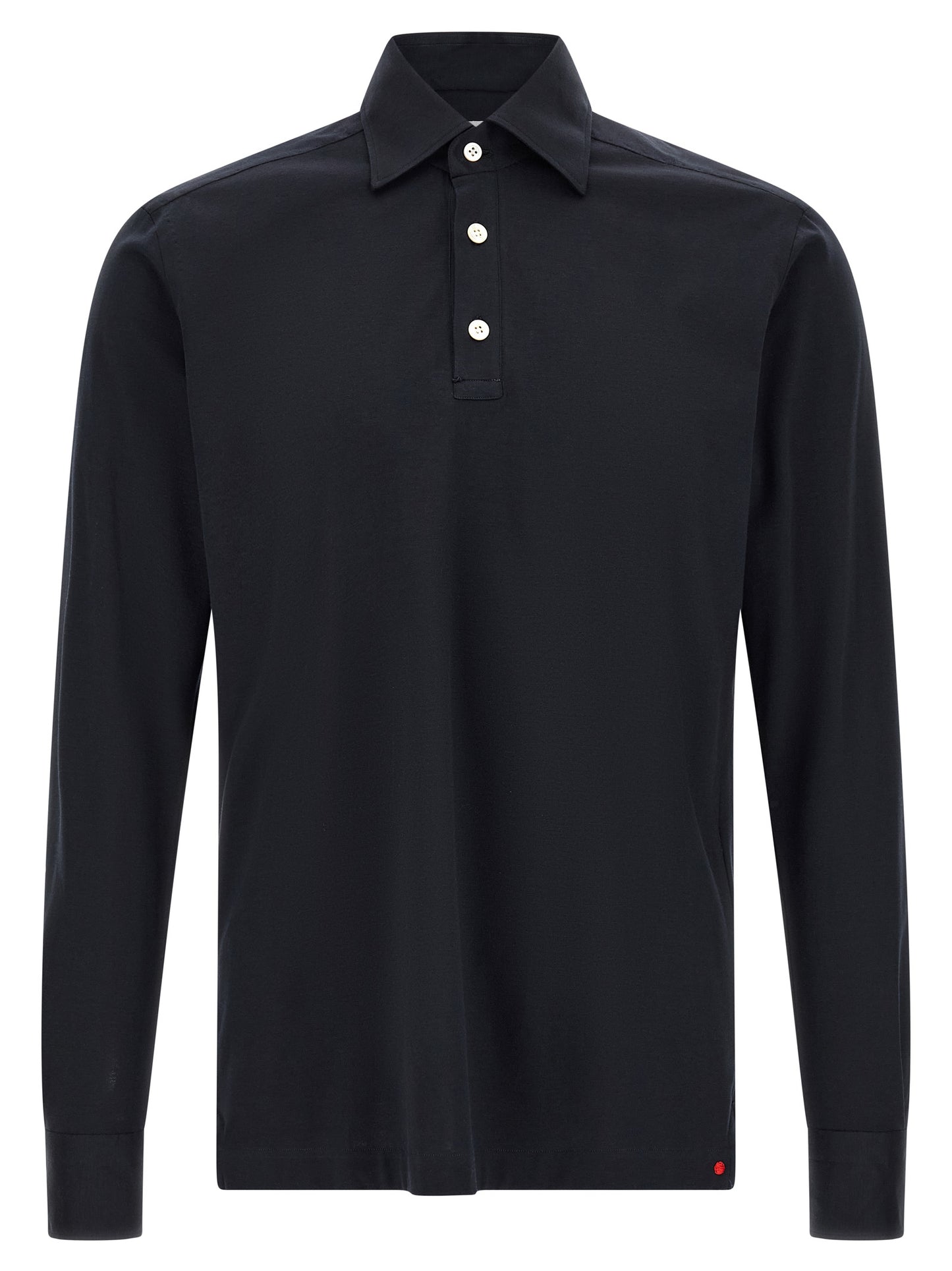 Kiton Blue Cotton Polo Shirt