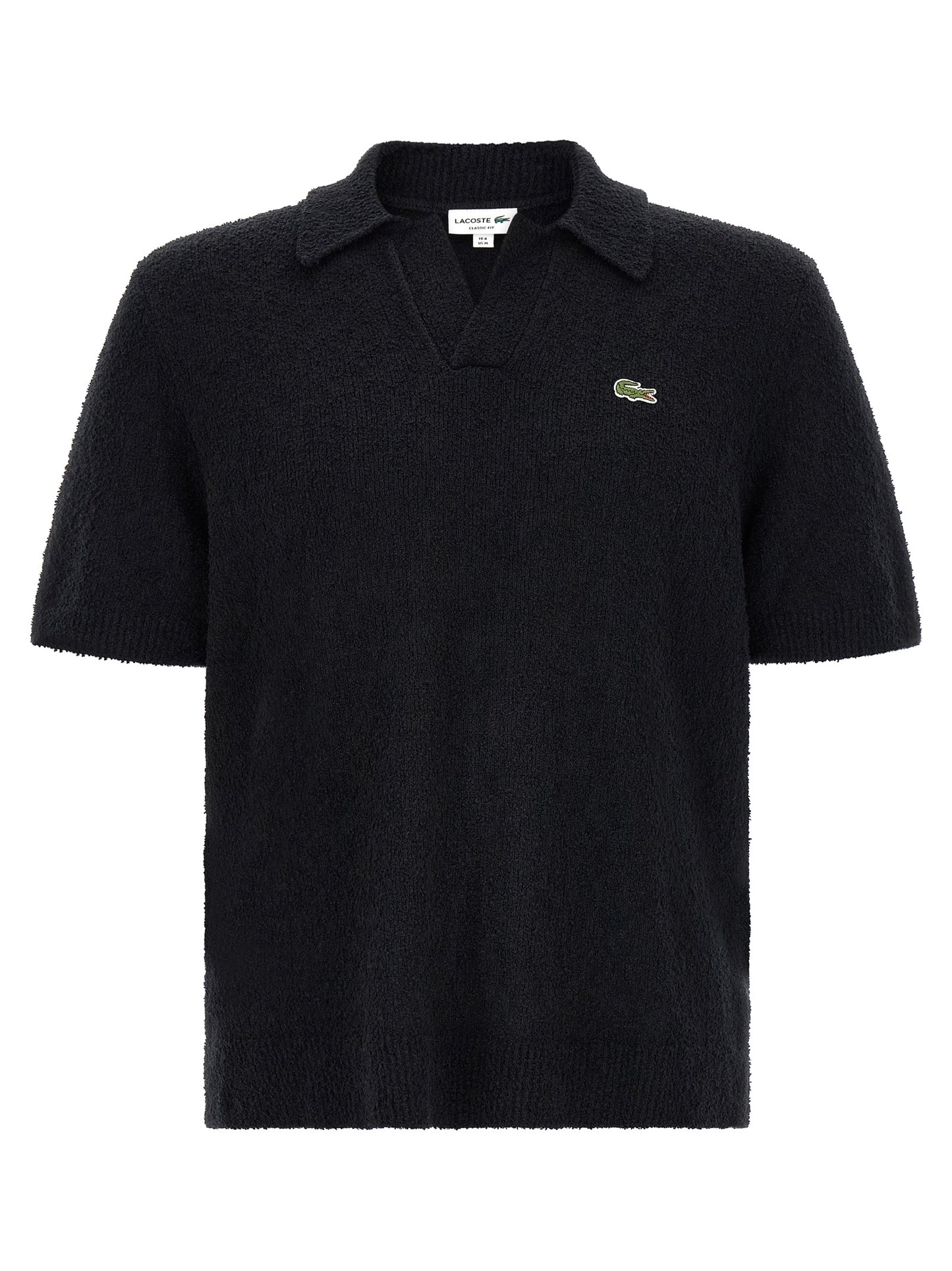 Lacoste Black Cotton Polo Shirt