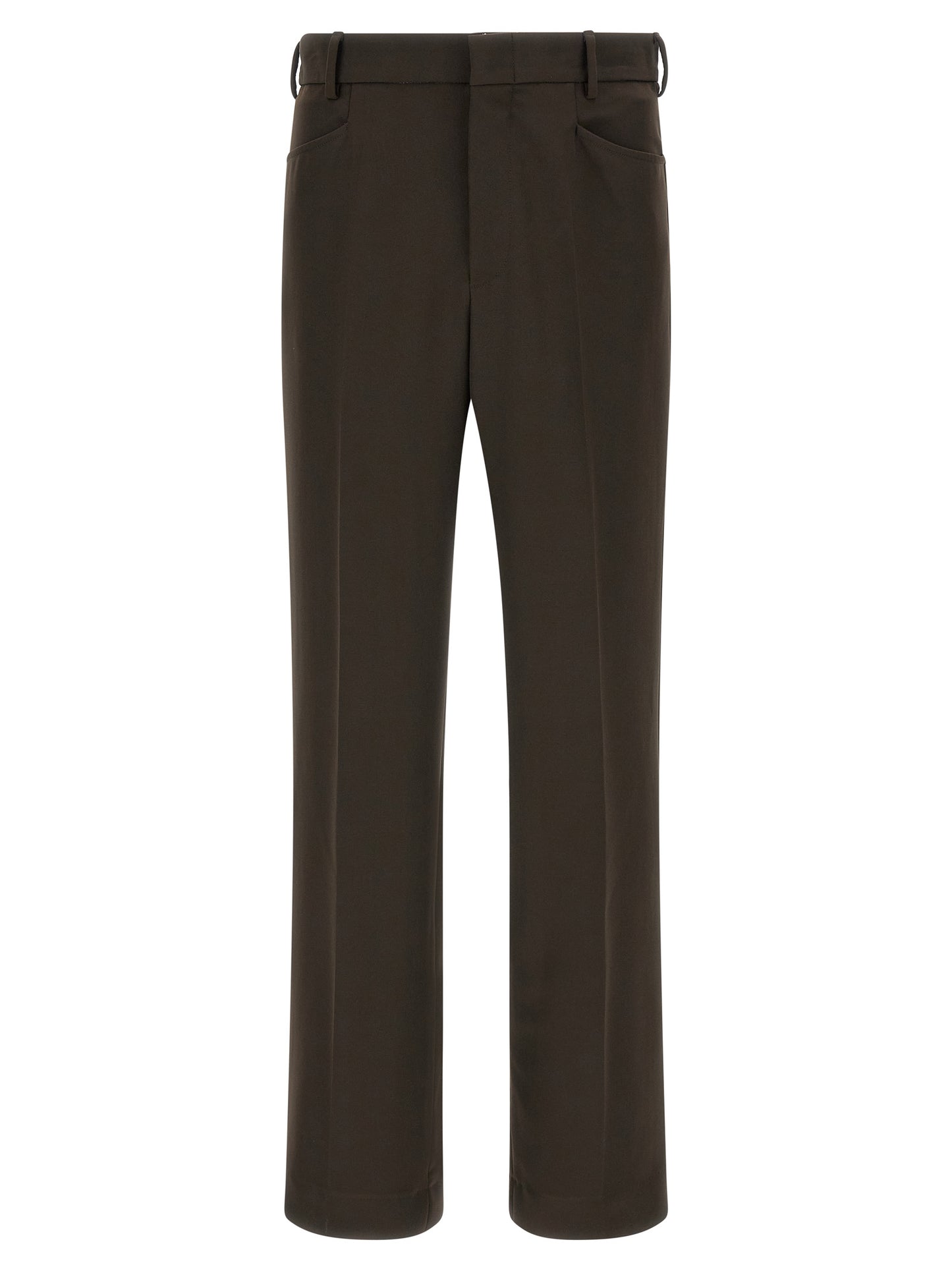 SECOND/LAYER Brown Polyester Casual Pants