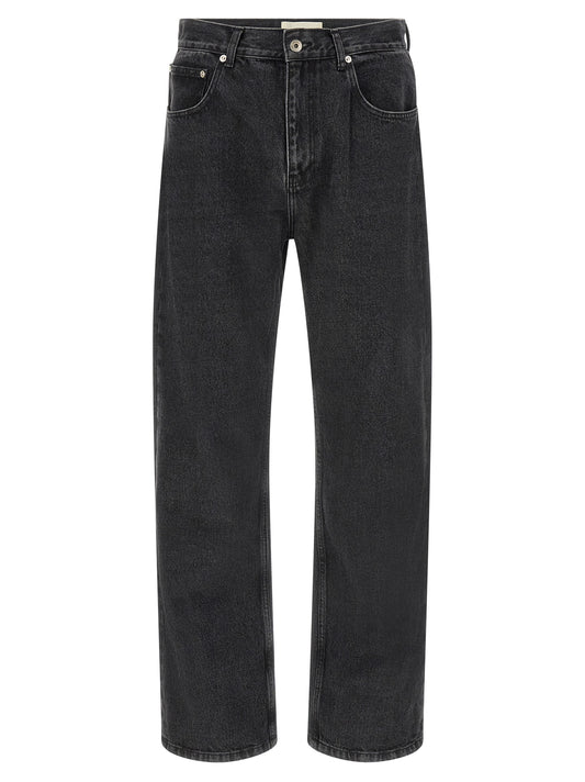 SECOND/LAYER Black Cotton Straight-Leg Jeans