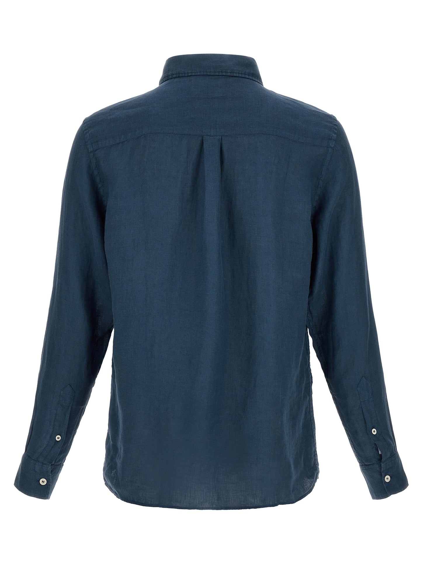 MC2 Saint Barth Blue Linen Polo Shirt
