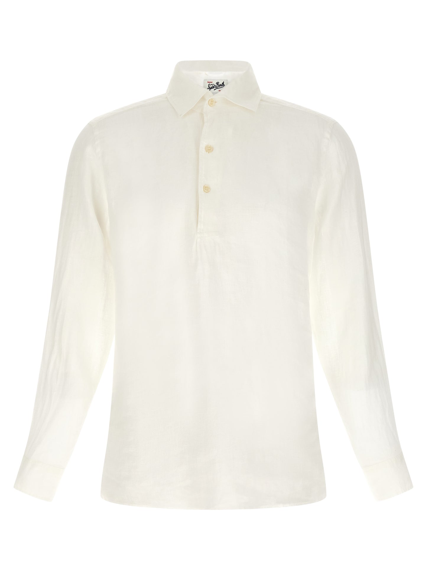 MC2 Saint Barth White Linen Polo Shirt