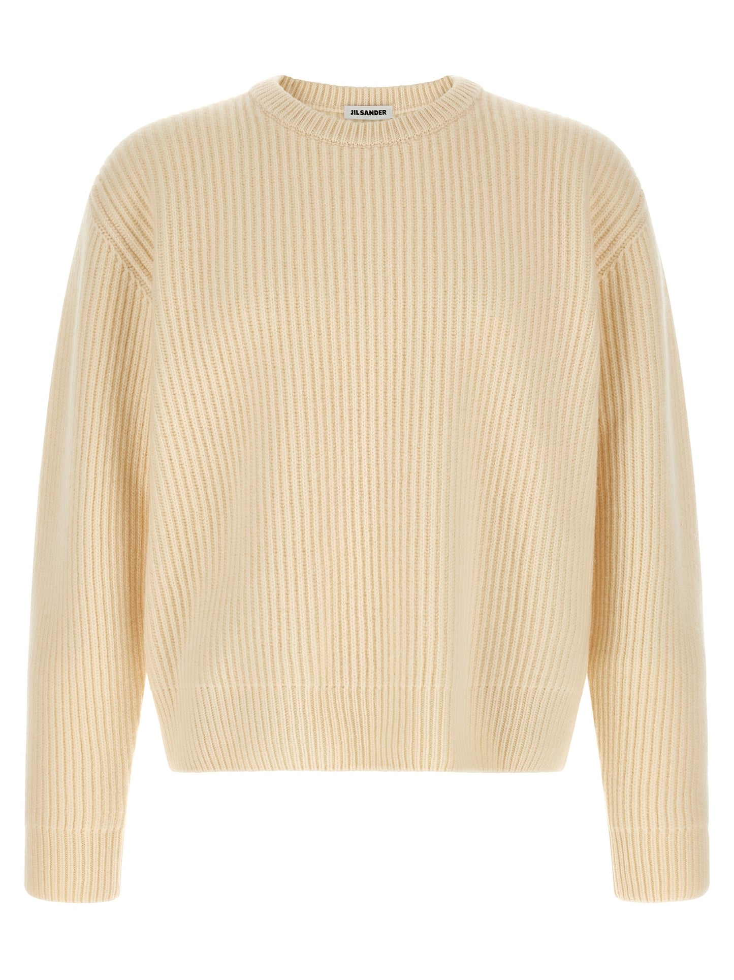 Jil Sander White Wool Cardigan
