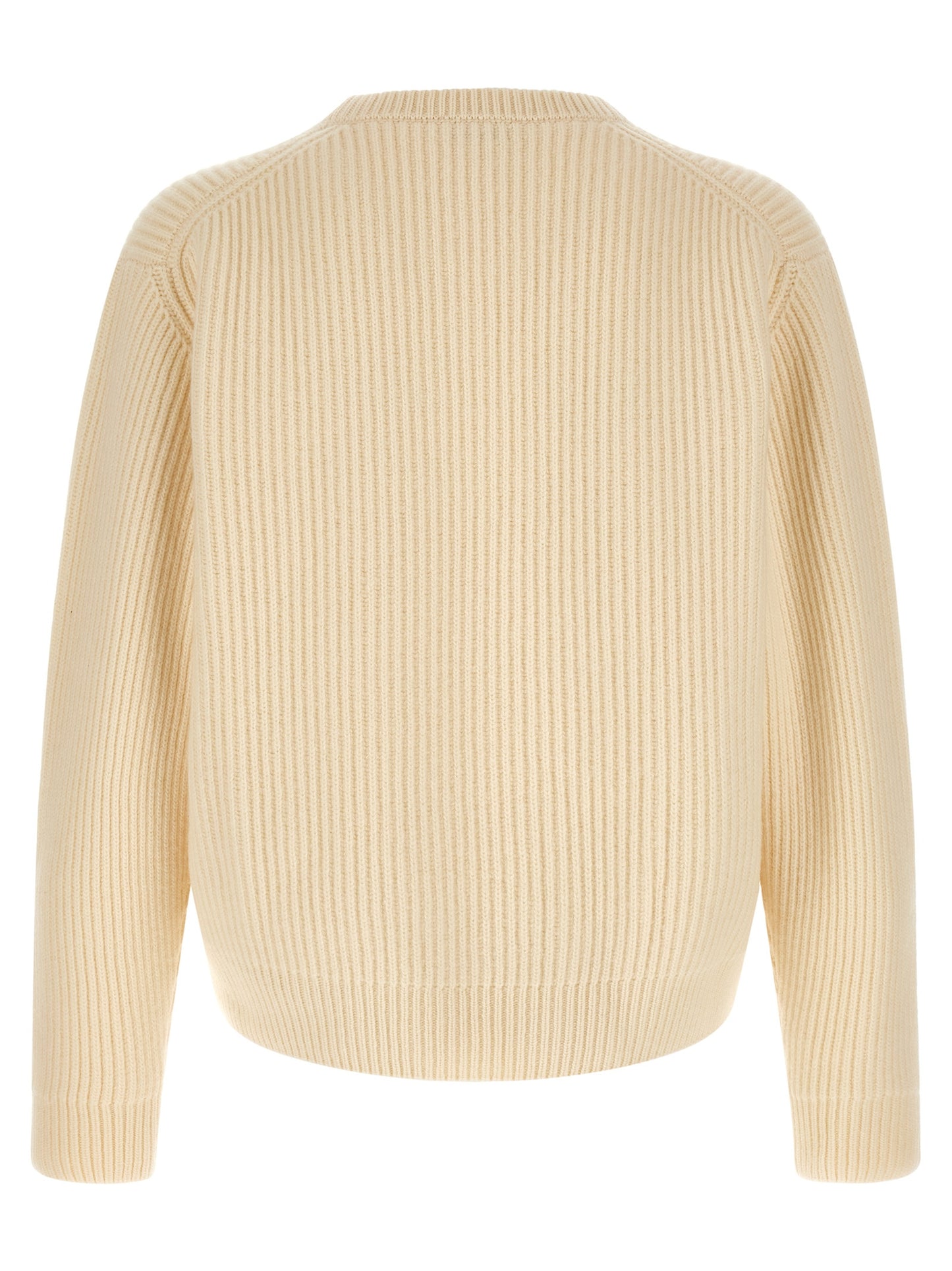 Jil Sander White Wool Cardigan