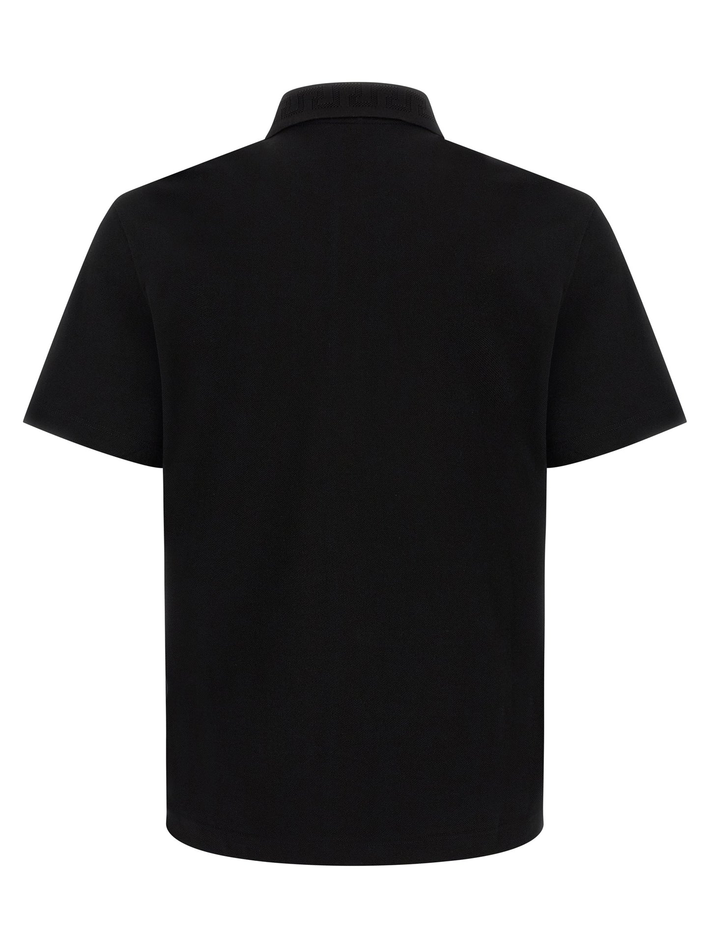 Versace Black Cotton Polo Shirt
