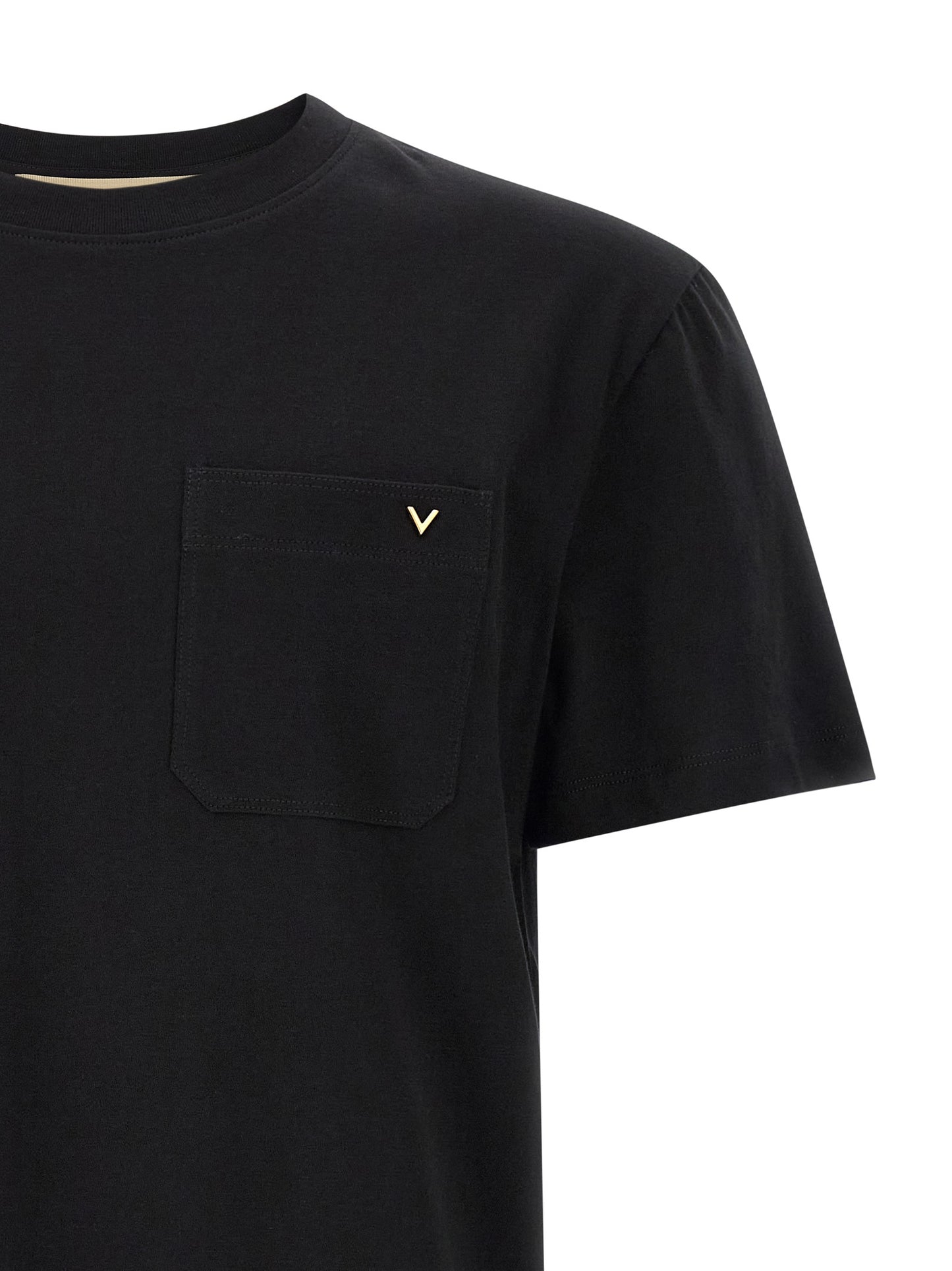 Valentino Garavani Black Cotton T-Shirt