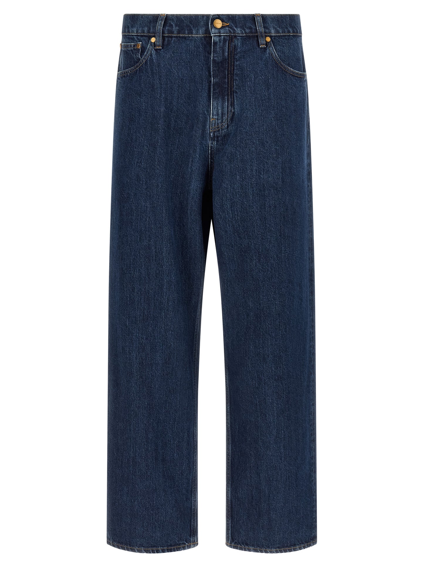 Jil Sander Blue Cotton Straight-Leg Jeans