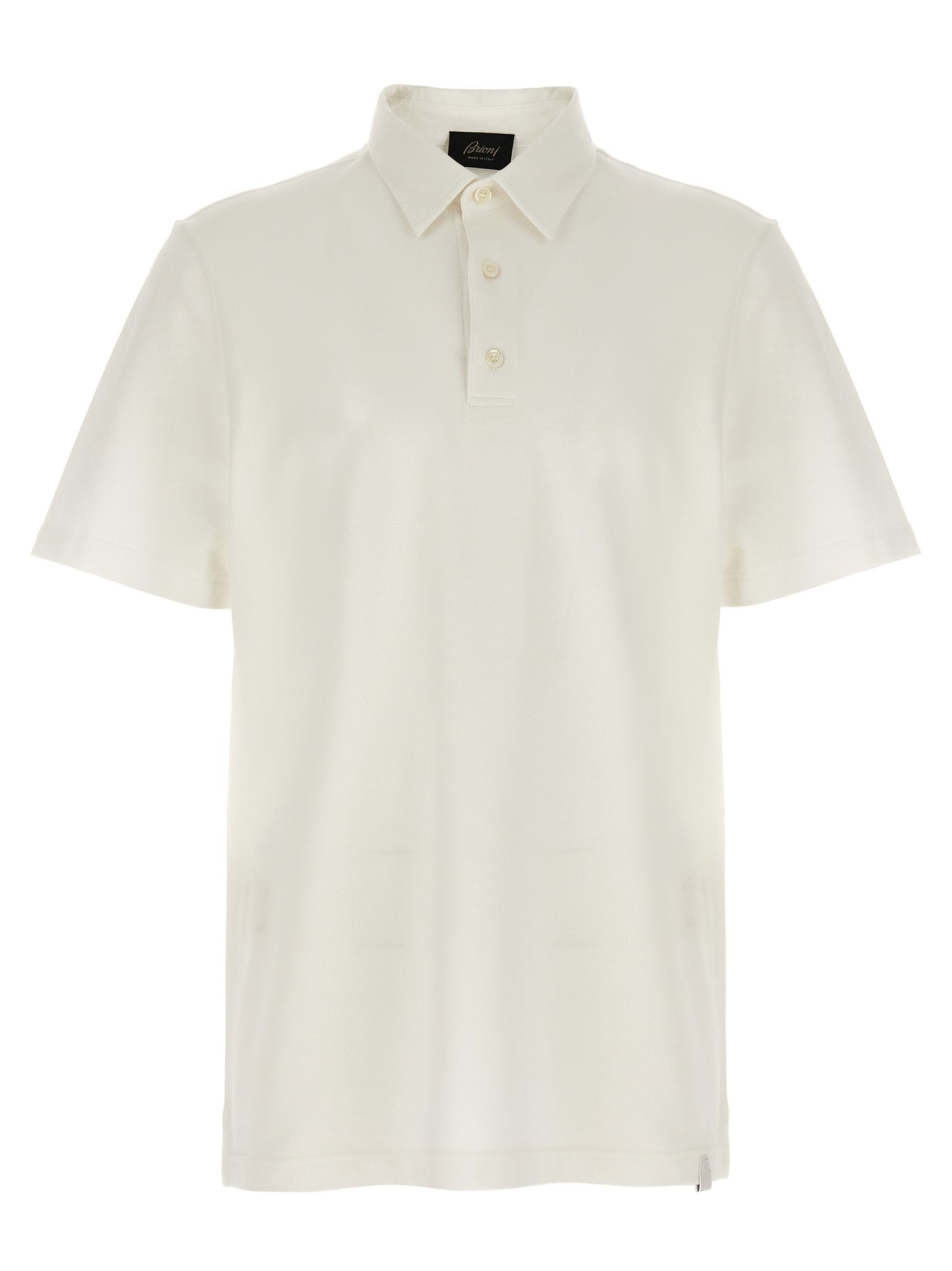 Brioni White Cotton Polo Shirt