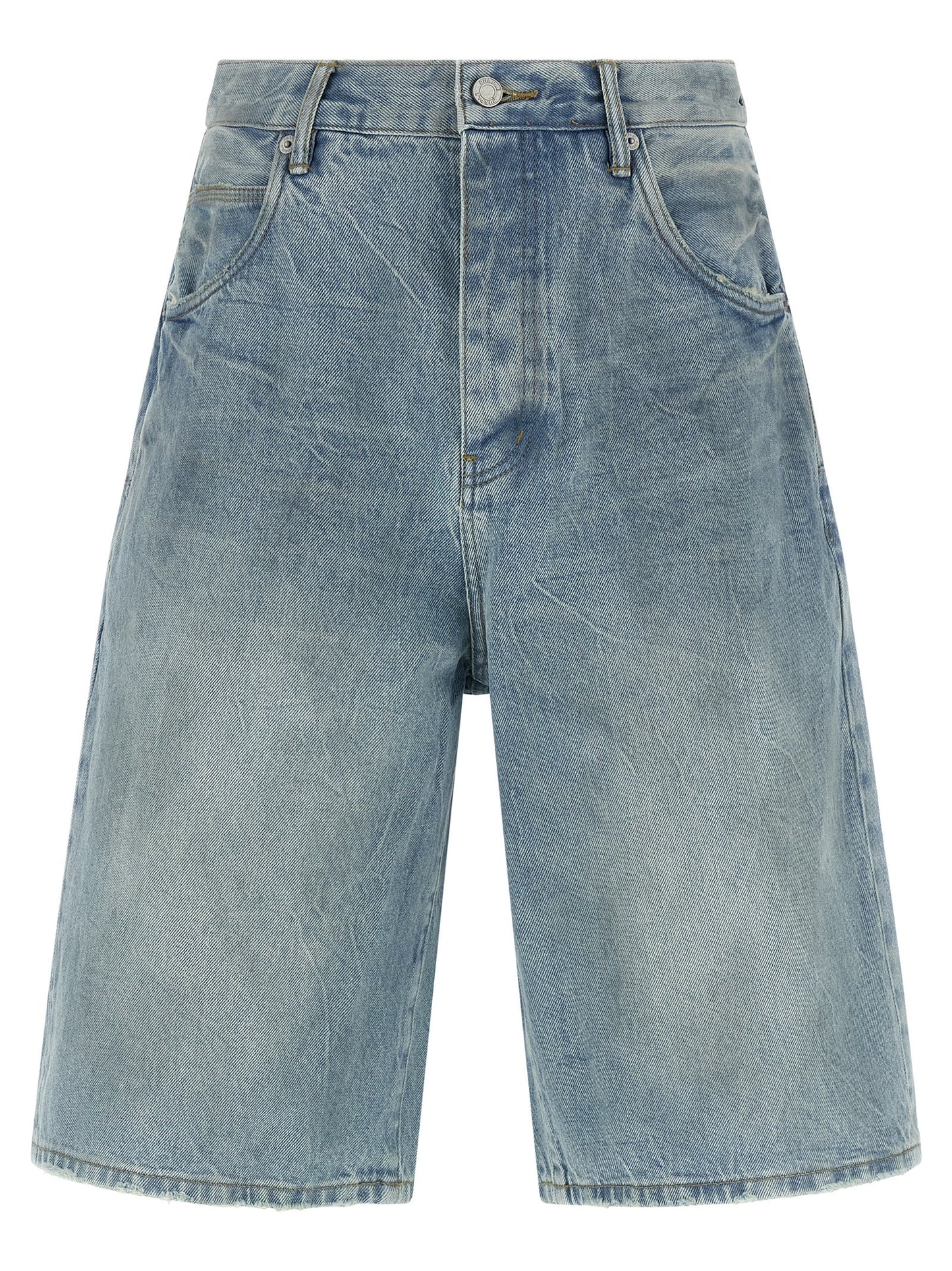 PURPLE Blue Cotton Bermuda Shorts