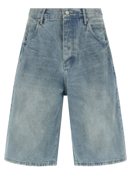 PURPLE Blue Cotton Bermuda Shorts
