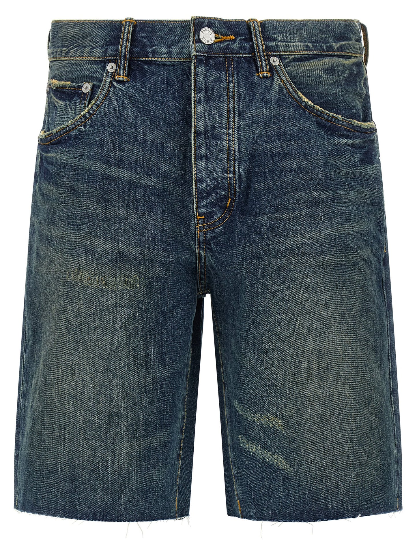 PURPLE Blue Cotton Bermuda Shorts