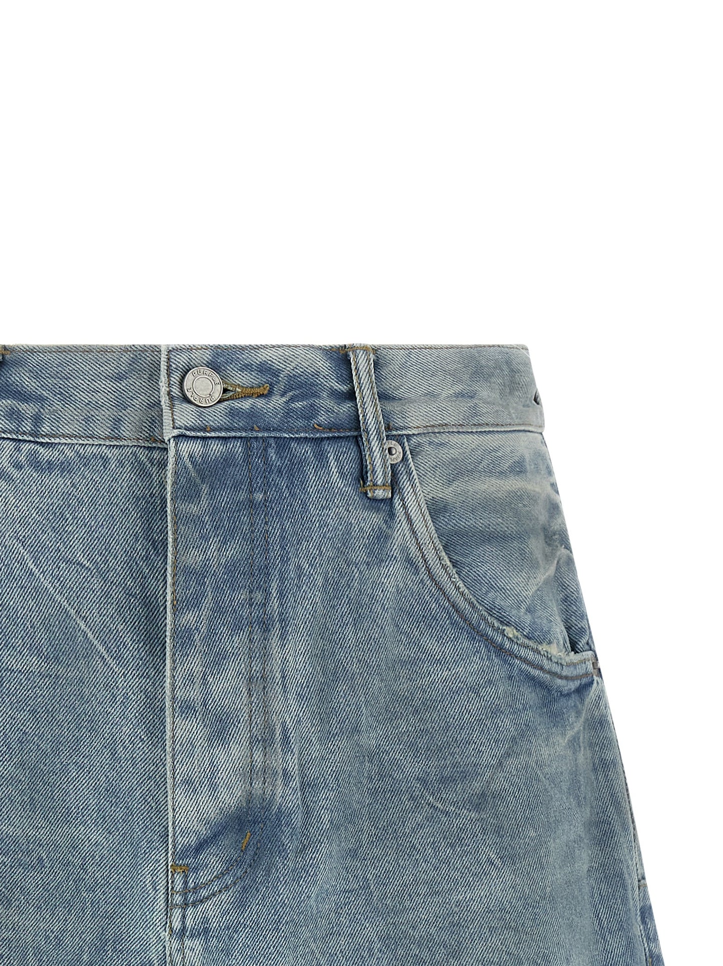 PURPLE Blue Cotton Bermuda Shorts