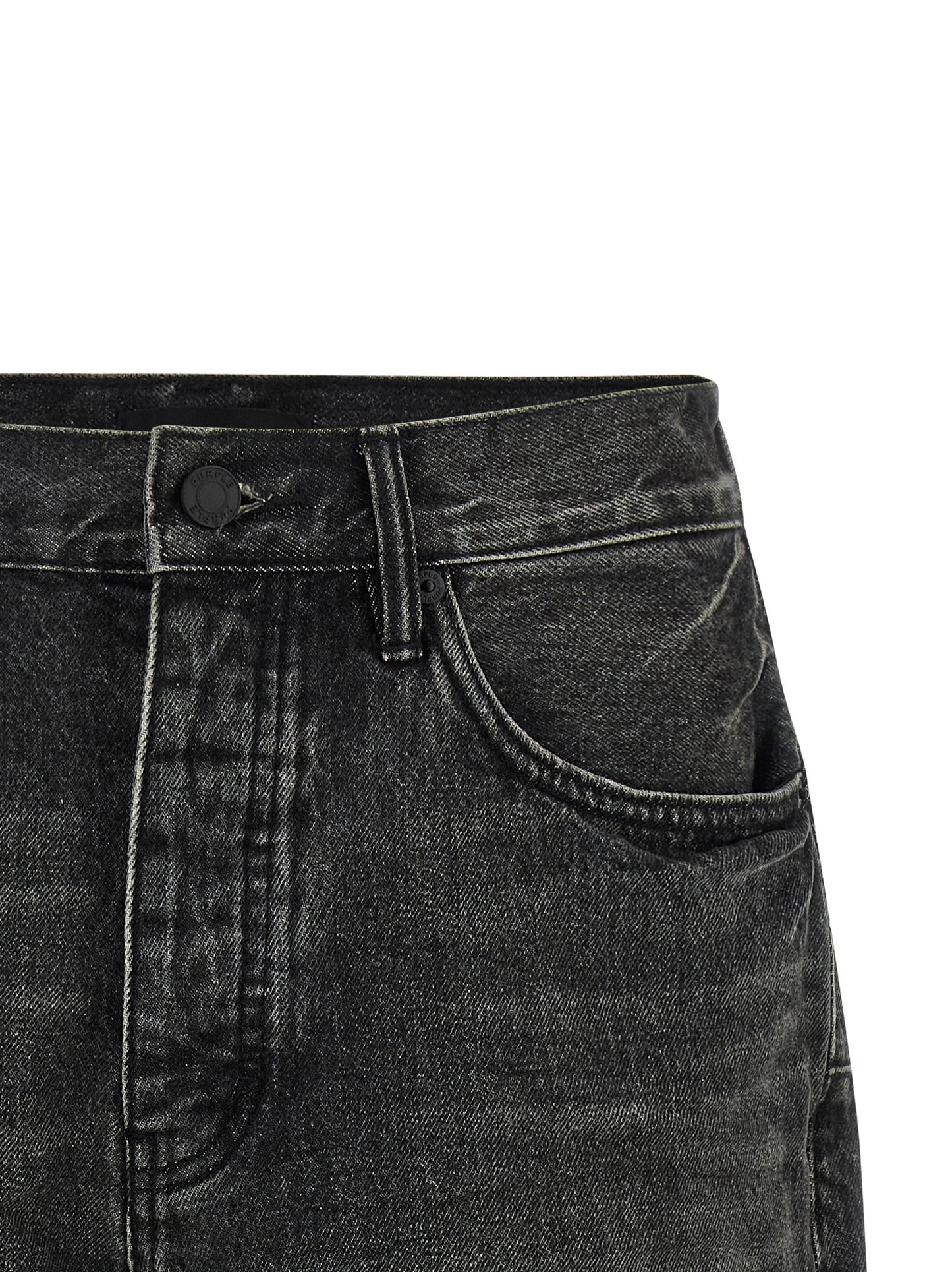 PURPLE Black Cotton Bermuda Shorts