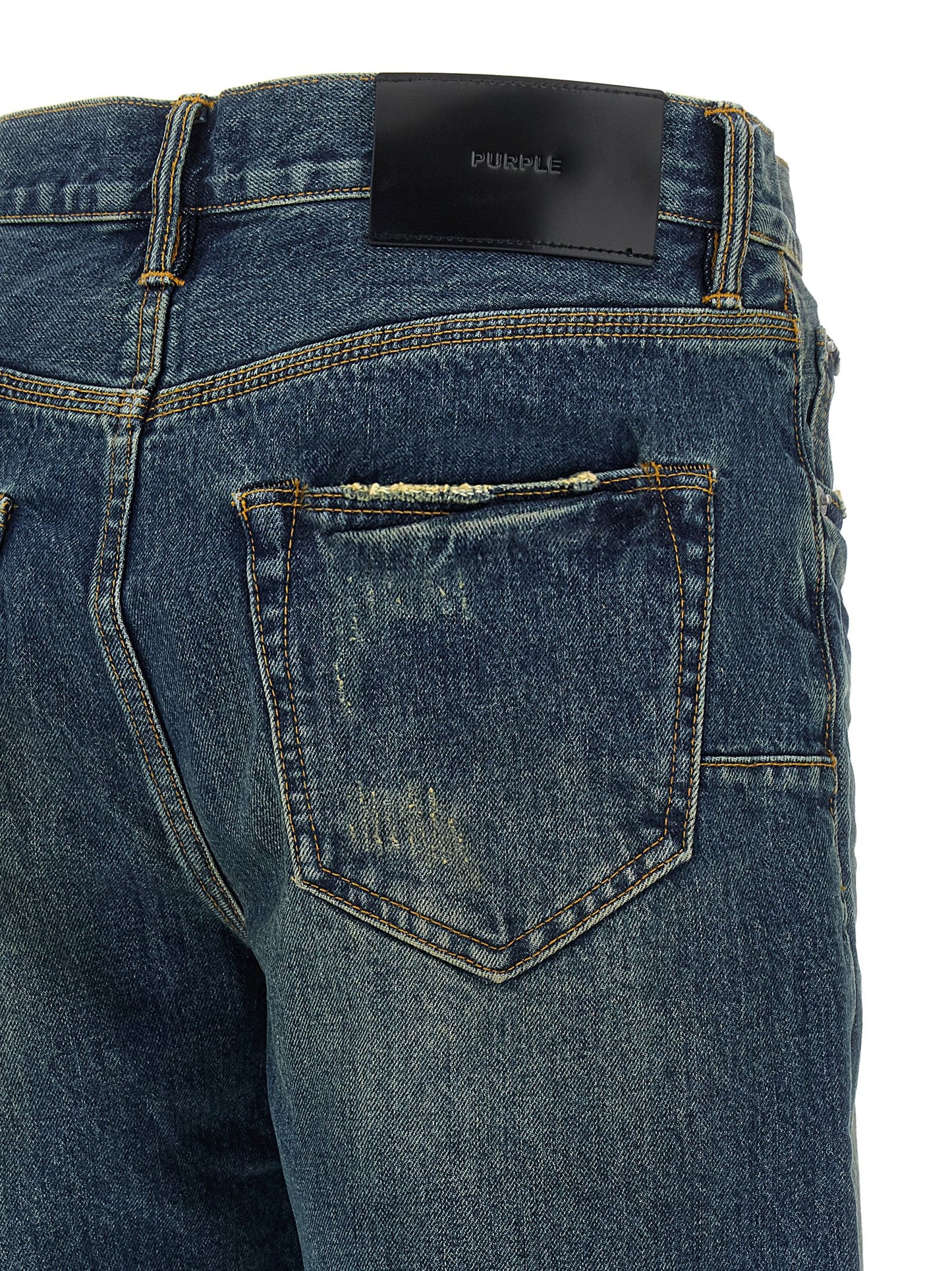 PURPLE Blue Cotton Bermuda Shorts