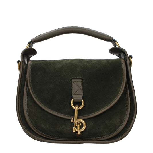 Burberry Handtasche aus grünem Leder
