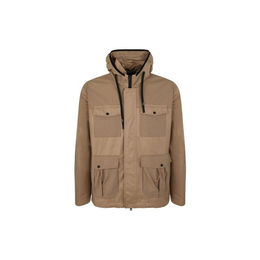 Herno braune Baumwoll-Shell-Jacke