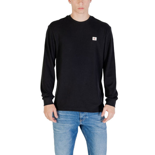 Calvin Klein Jeans Schwarzes Langarmshirt aus Baumwolle