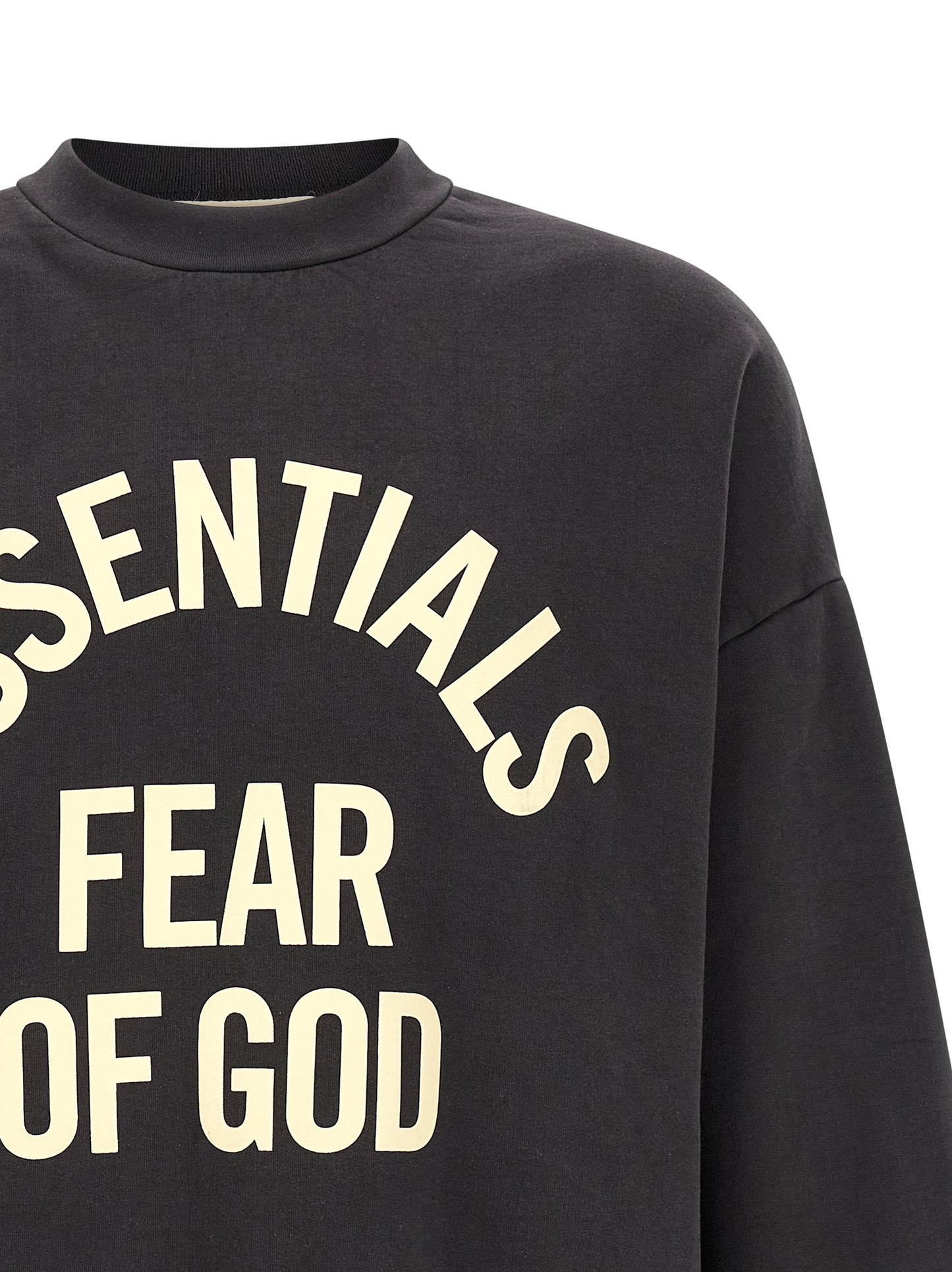 FEAR OF GOD ESSENTIAL Black Cotton Sweatshirt