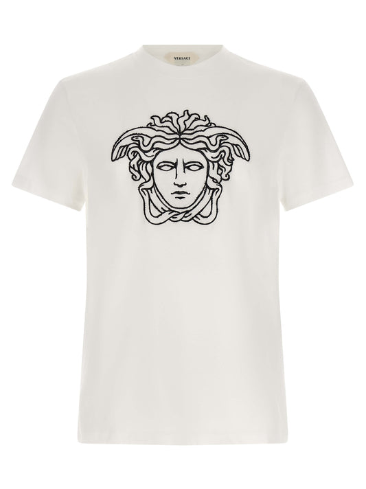 Versace zweifarbiges Baumwoll-T-Shirt