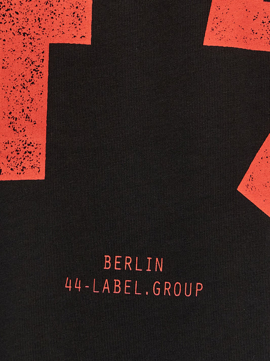 44 Label Group T-Shirt aus schwarzer Baumwolle