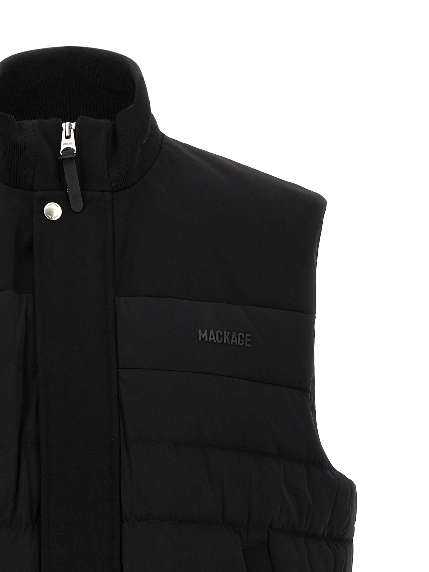 Mackage Black Nylon Sleeveless Jacket