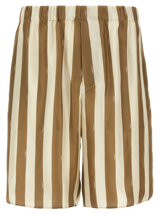Fendi Beige Zijden Bermuda Shorts