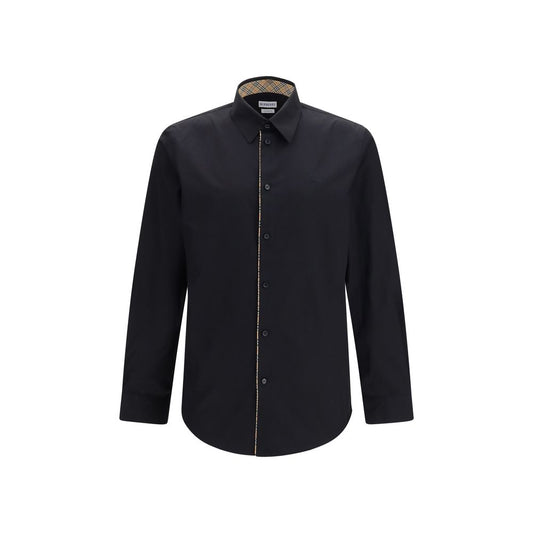 Burberry Schwarzes Baumwollkleidhemd