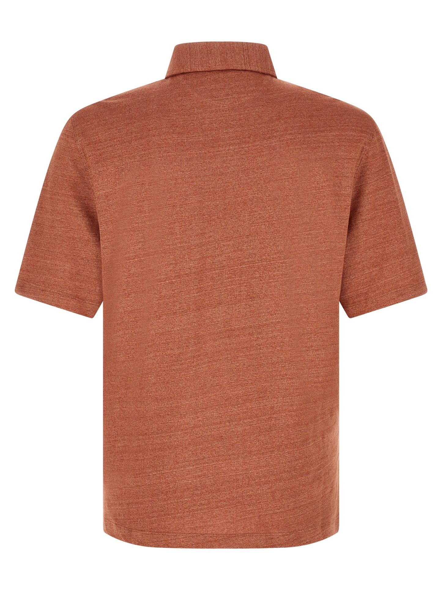 Brunello Cucinelli Orange Linen Polo Shirt